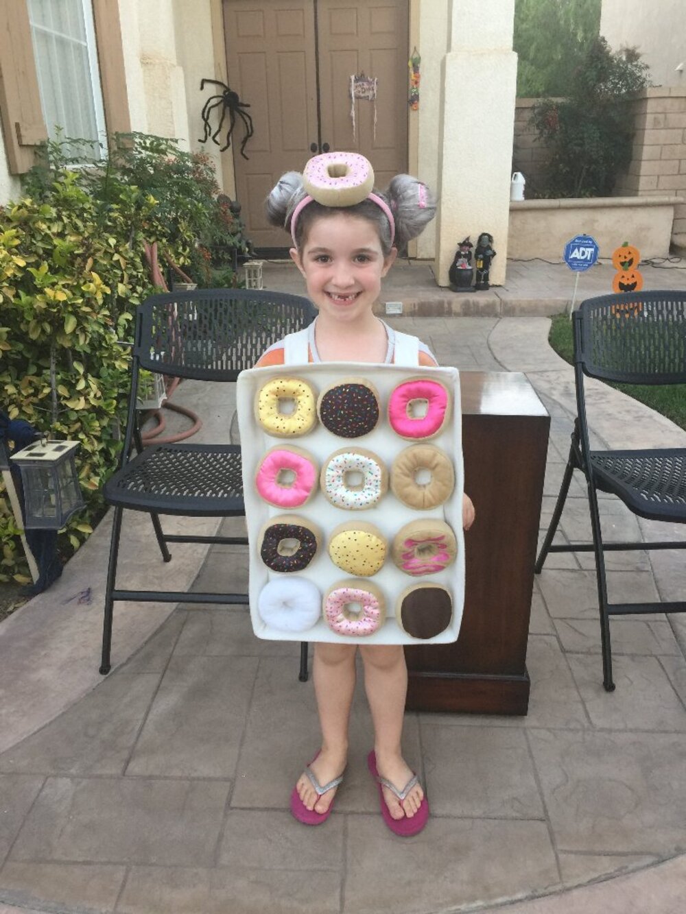 Dress Up Girl Doughnut Box Headband Set Costume Kids Donut Costume One 3 4 5 6 7